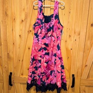 Donna Ricco Vibrant Floral Midi Dress